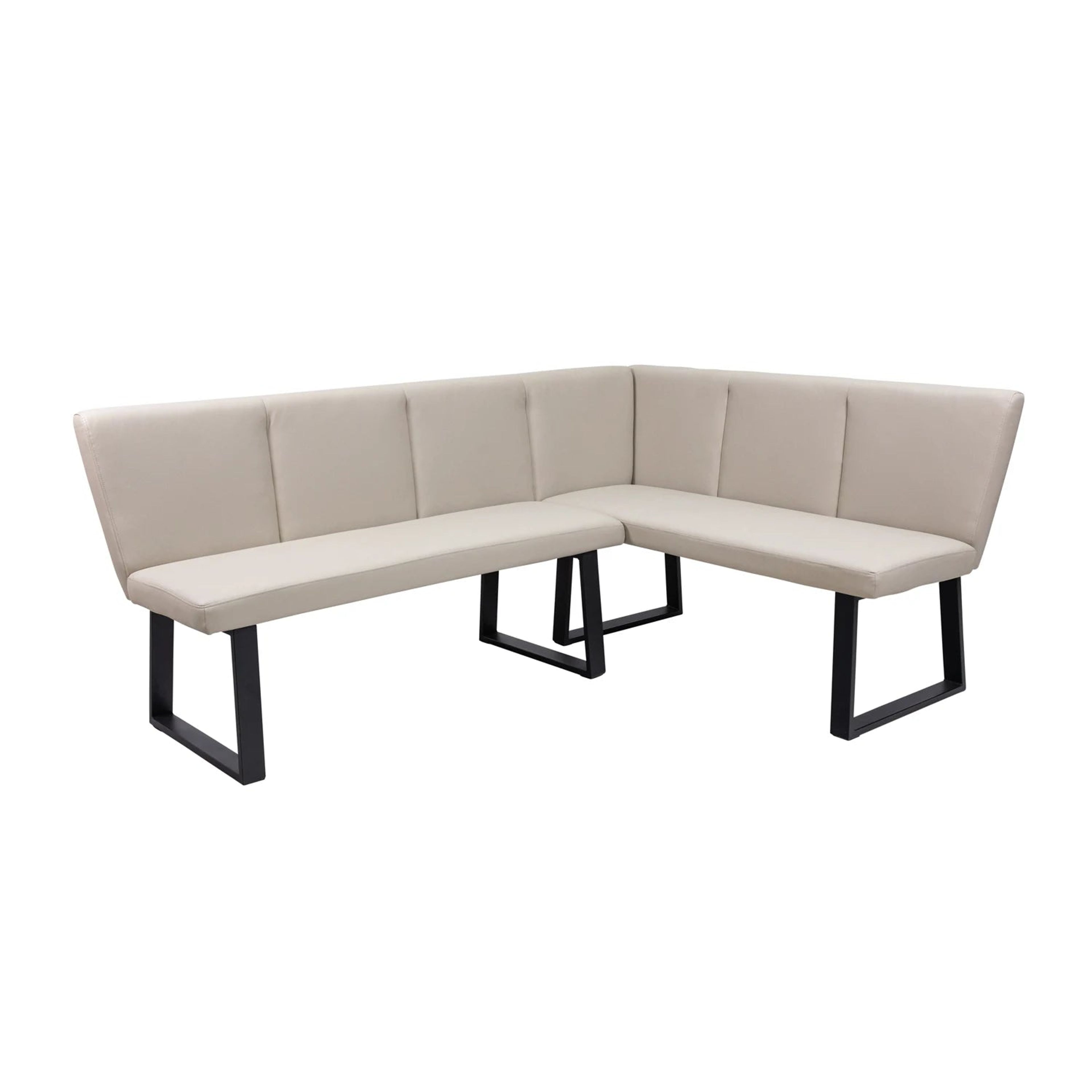 Elegant Westley Stone Faux Leather Corner Dining Bench