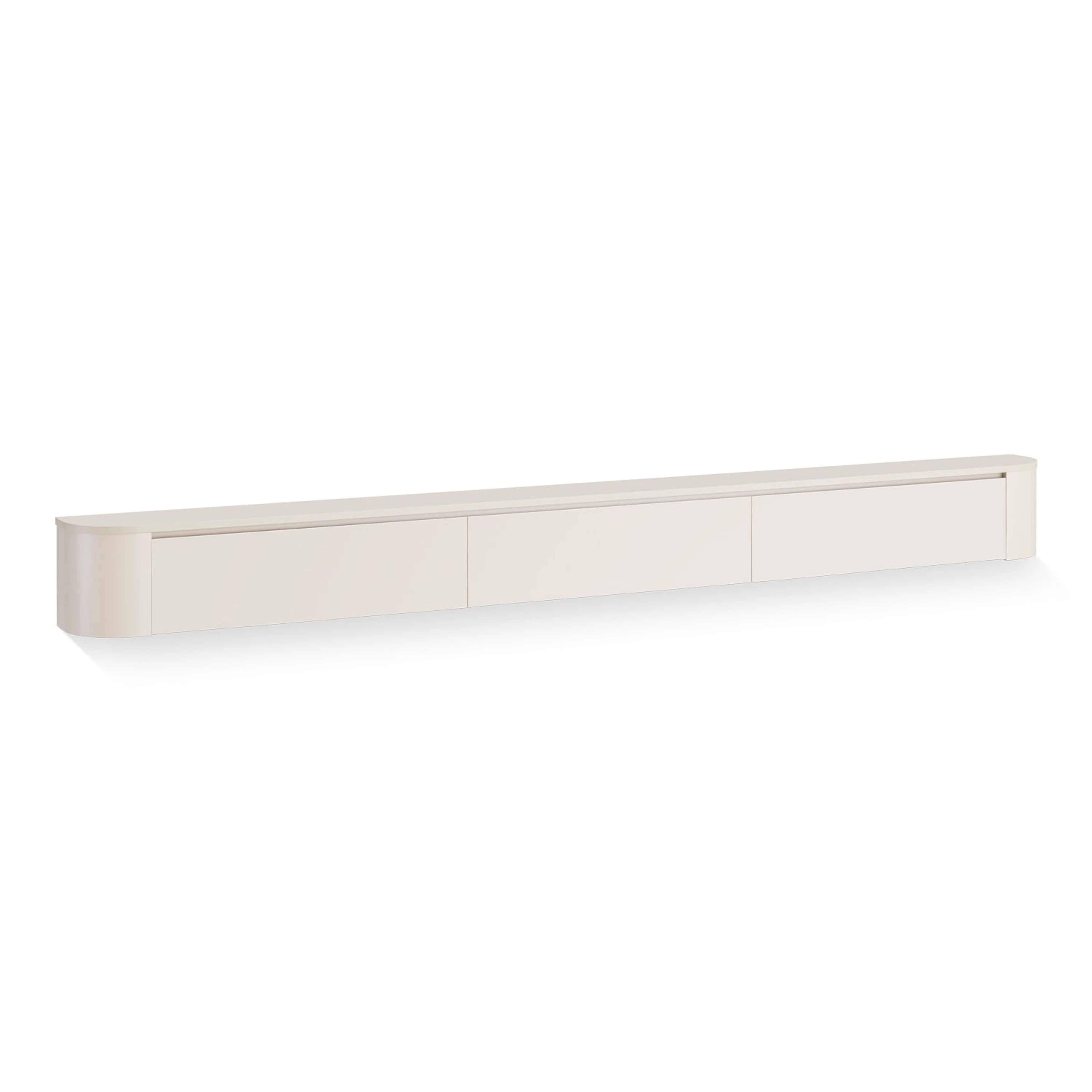 Elegant Japandi Beige TV Stand 180x32x28 cm Modern Cabinet