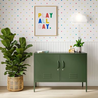 The Oxford  - Side Table/TV Stand Storage Locker In Forest
