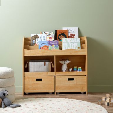 Theo Kids Bookshelf and Toy Drawer Organiser