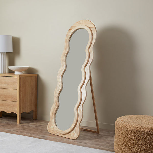 Wave Solid Wood Mirror