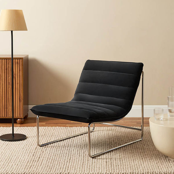 Frank Ribbed Occasional Chair - Black