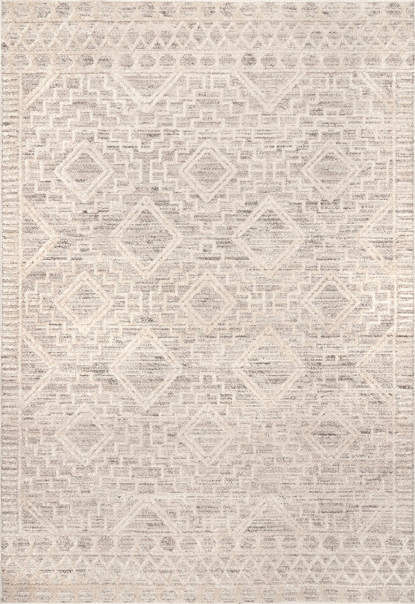 Beige Miranda Moroccan Diamond 6' 7" x 9' rug