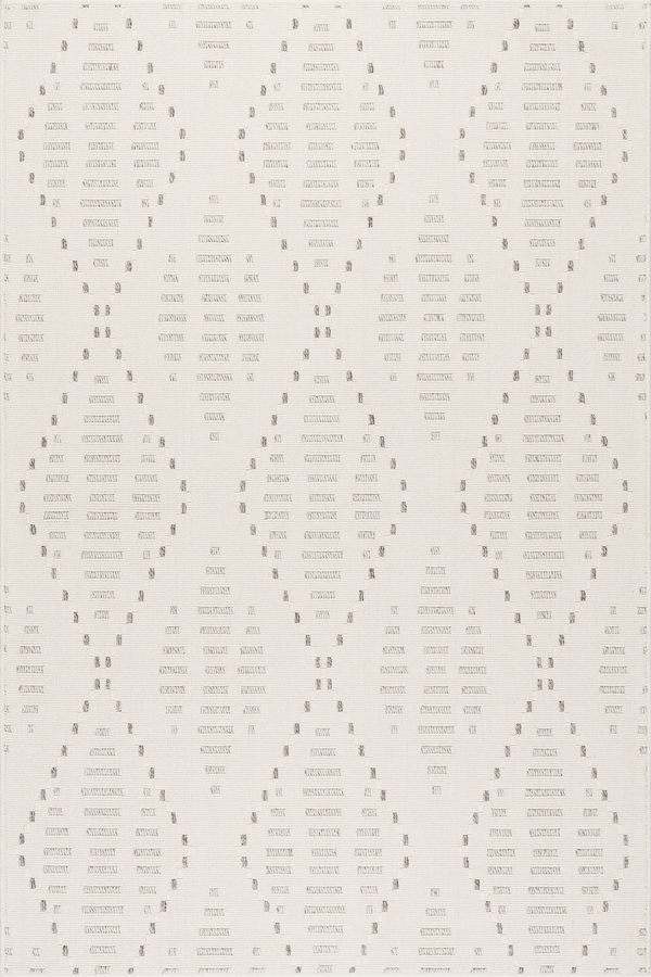 Cream Maci Shaded Trellis Indoor/Outdoor 4' x 6' rug
