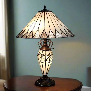 Minster Fenton Double Tiffany Table Lamp