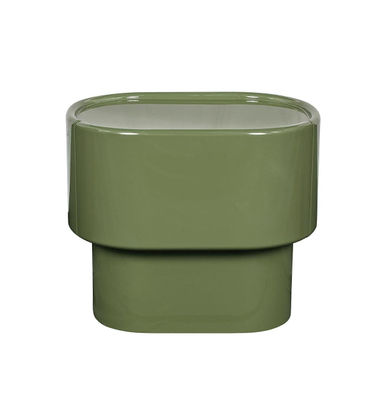 Lull Glossy Bedside Table In Olive