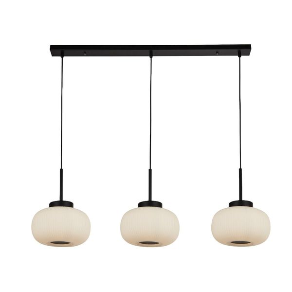 Lumina 3 Light Frosted Glass Bar Pendant Light