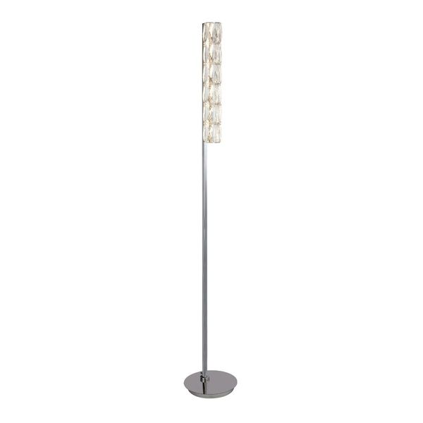 Remy Polished Chrome & Crystal Floor Lamp
