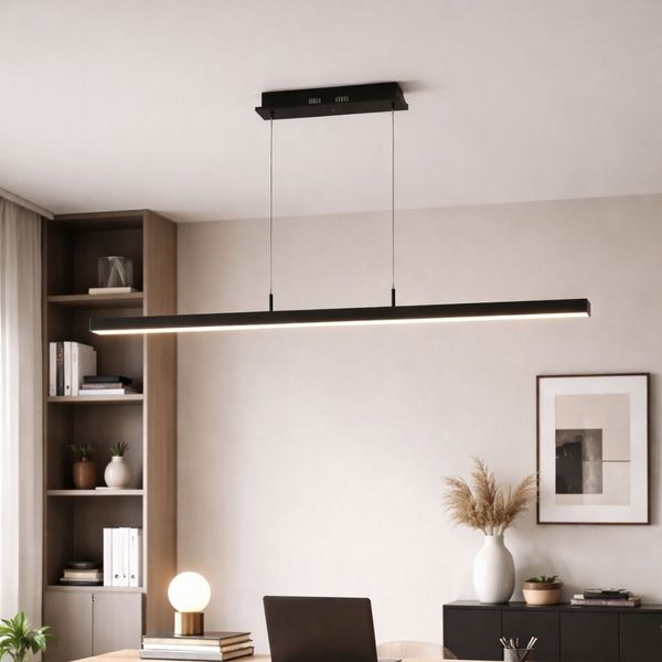 Tribeca Matte Black LED Linear Ceiling Pendant