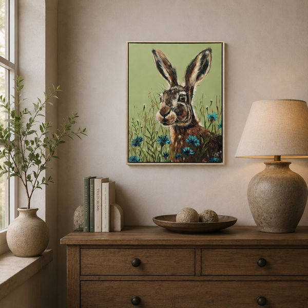 Hazel Hare 40x50cm Framed Canvas