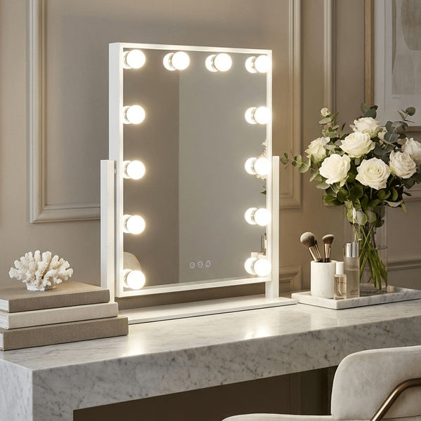 Olsen Hollywood Mirror White 47x37cm