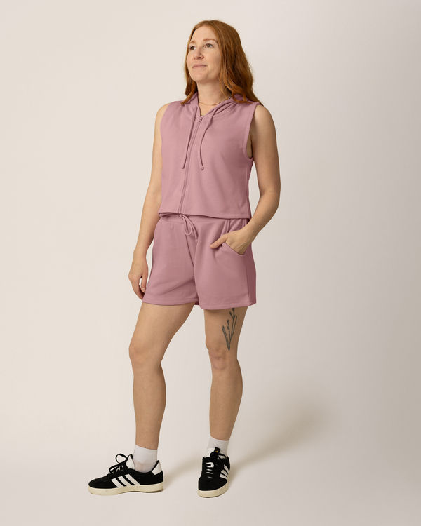 French Terry On the Go Short | Light Mauve