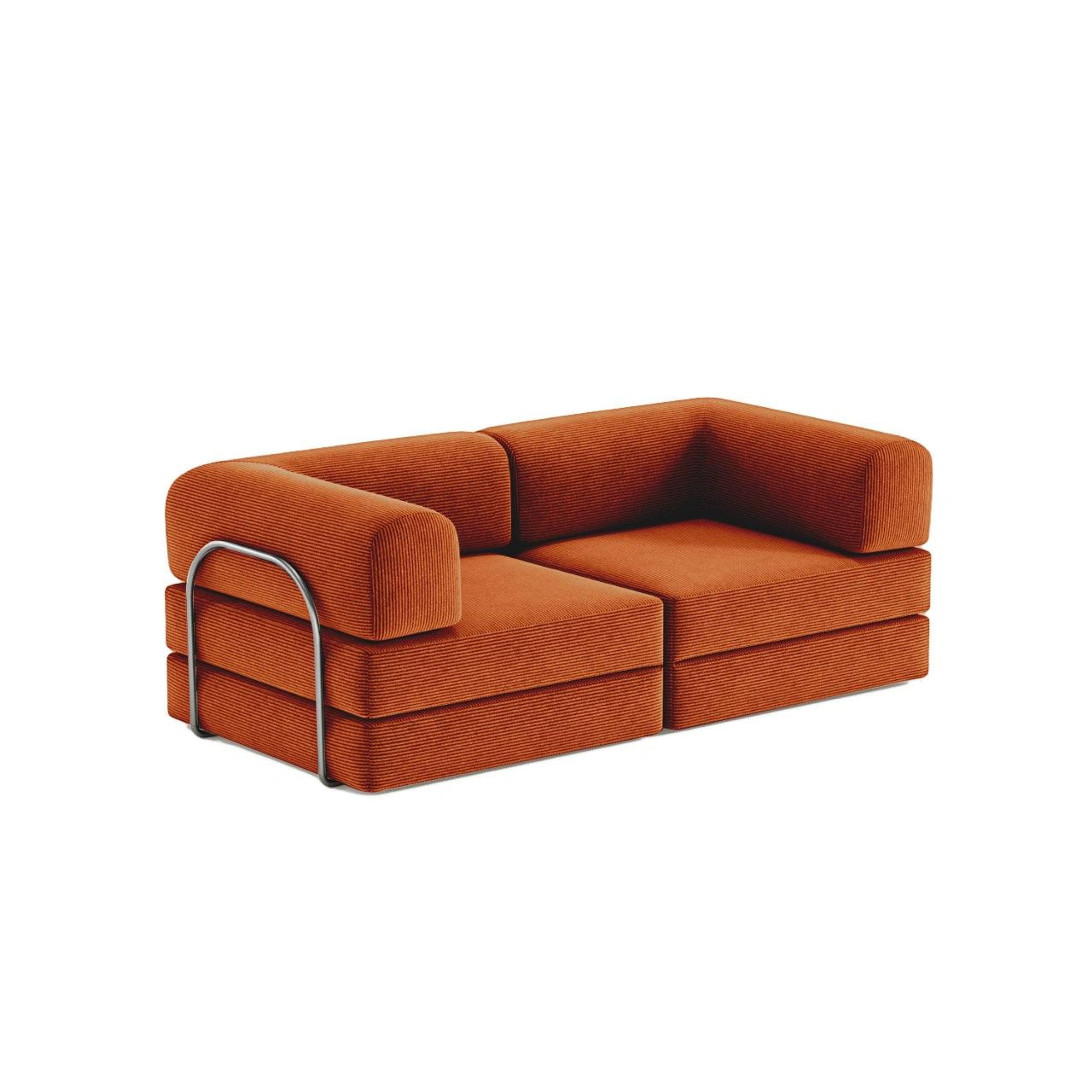 Nova Rust Modular Sofa Bed - Convertible Sleeper Couch