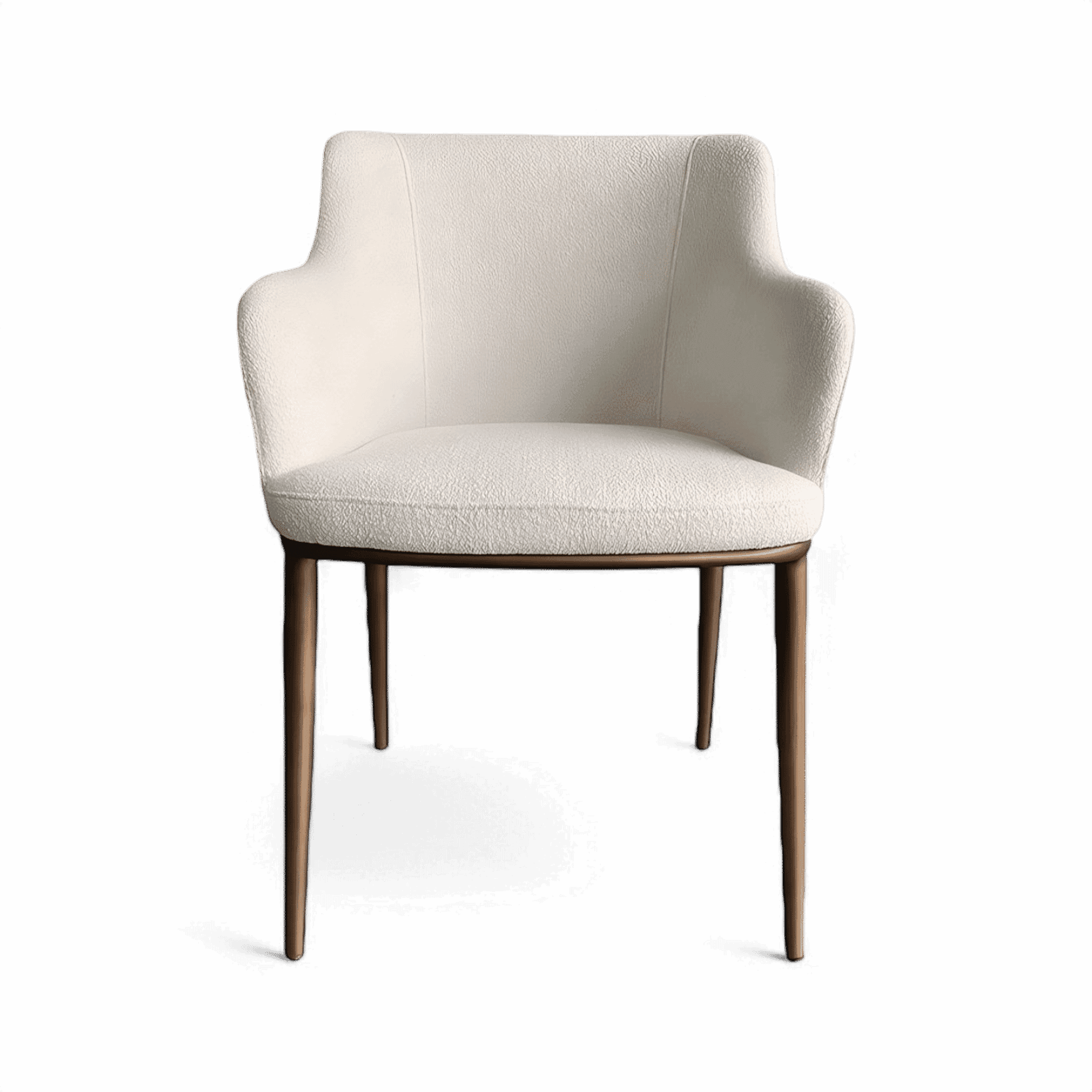 Jade White Boucle Dining Chair - Modern Upholstered Comfort