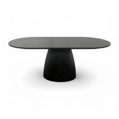 Oxford Rectangular Dining Table Black Wood