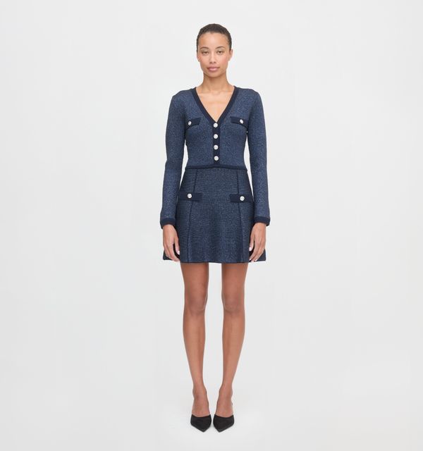 The Lana Dress - Navy Sequin