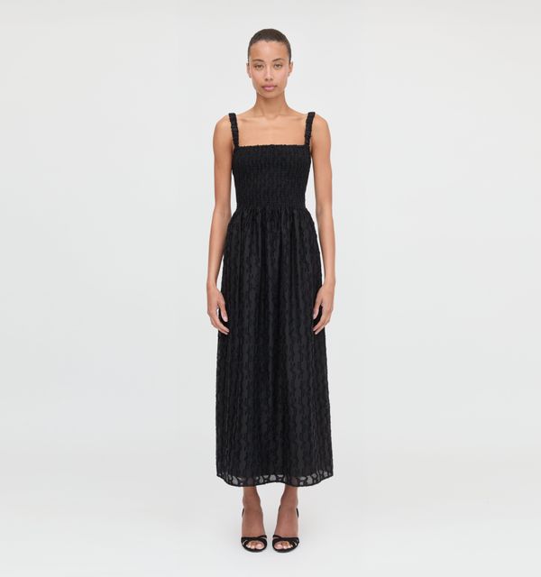 The Anita Nap Dress - Black Fil Coupé