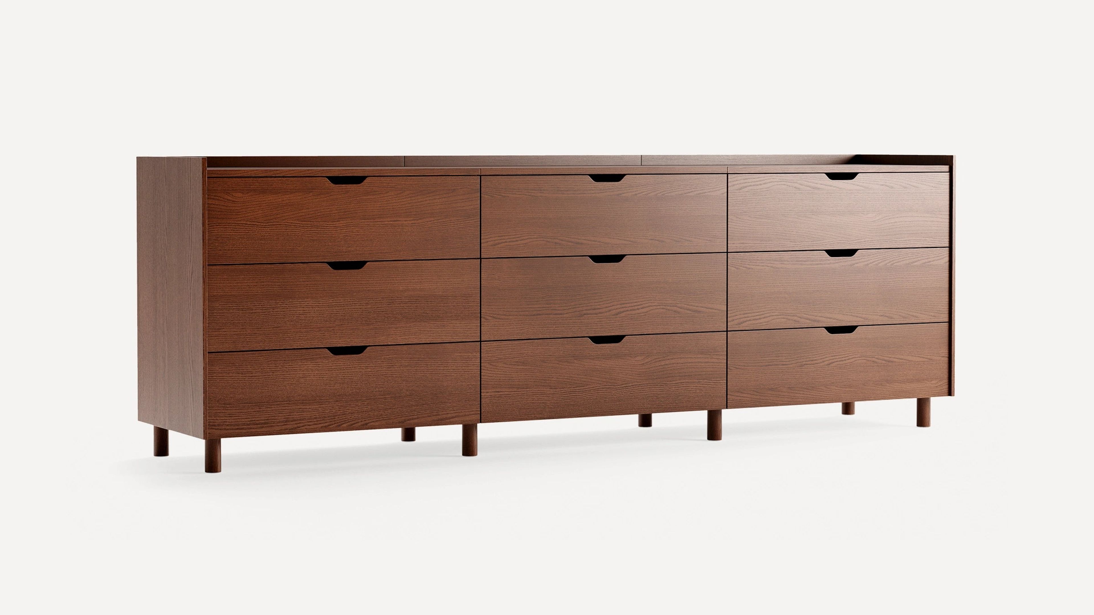 Prospect 9-Drawer Low Wood Dresser - Burrow Storage