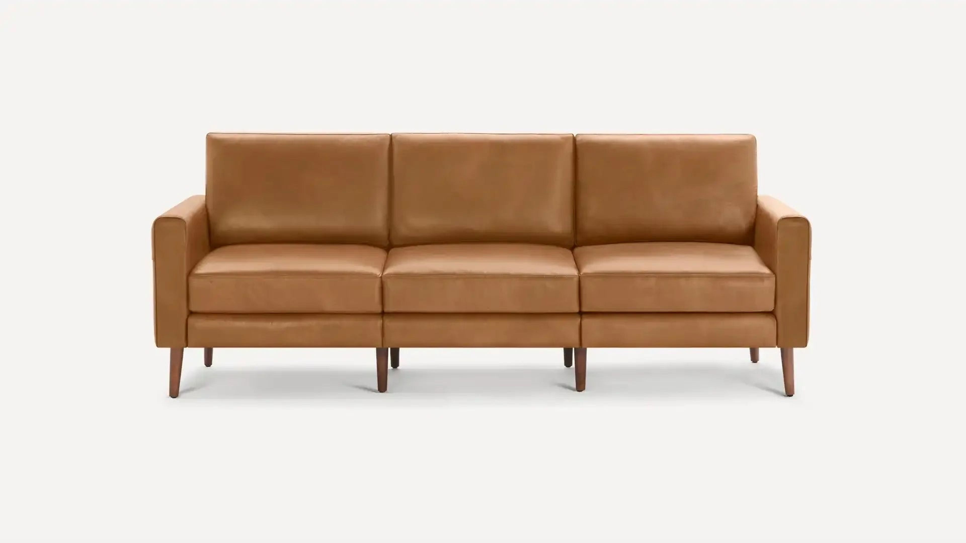 Nomad Leather Sofa by Burrow - Stylish & Durable