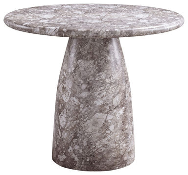 Cosenza Concrete Dining Table, Brown, 36" W X 36" D X 30" H, Marble Finish