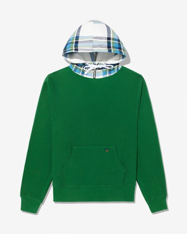 Flannel Hood Sweatshirt