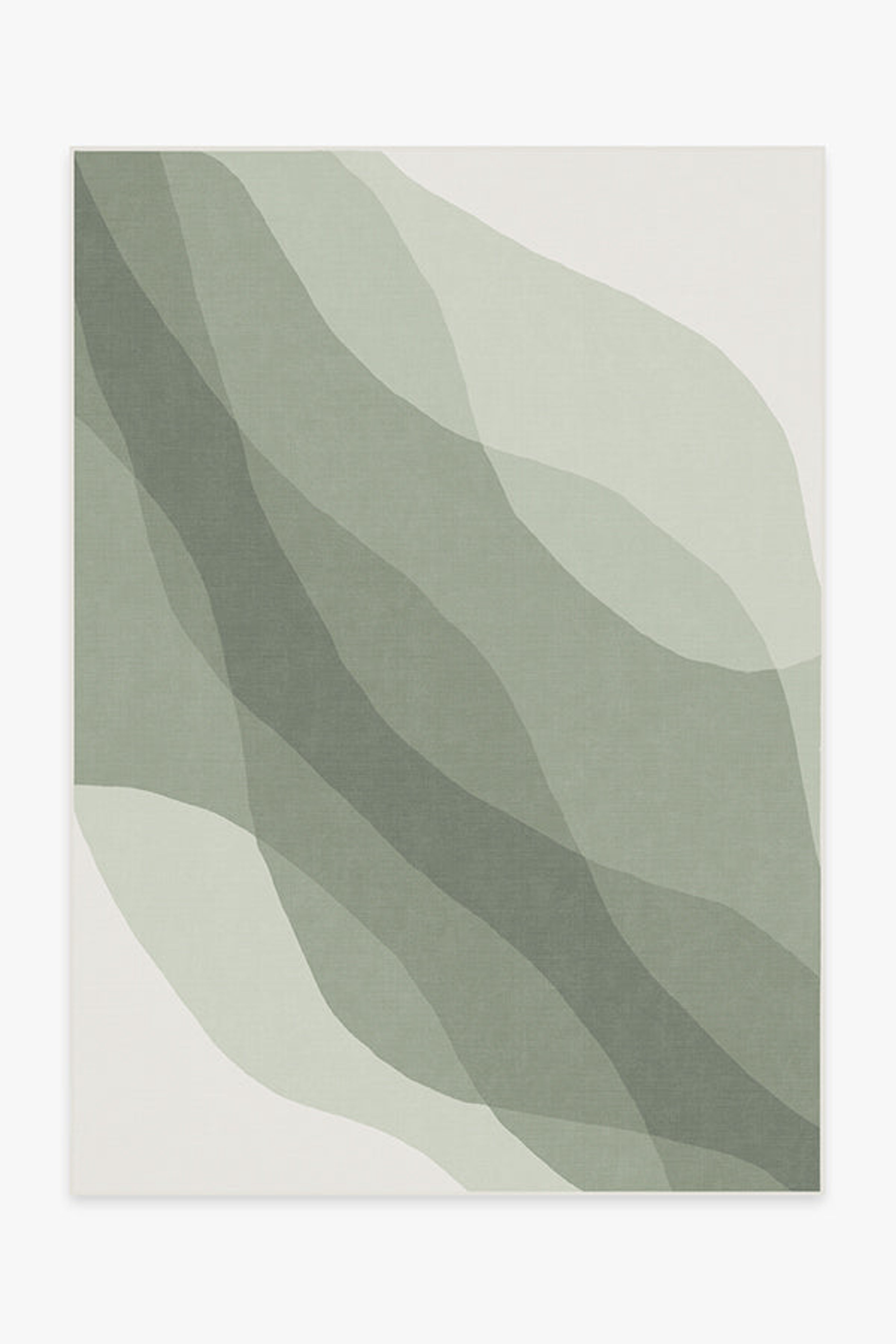 Kallan Sage Green Tufted Washable Rug | Ruggable CA