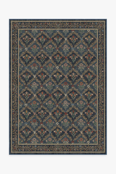 Morris & Co. Bellflowers Blue Rug | Ruggable