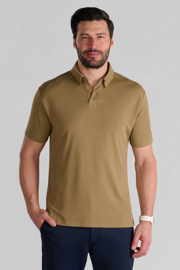 Short Sleeve Polo Solid // Tobacco