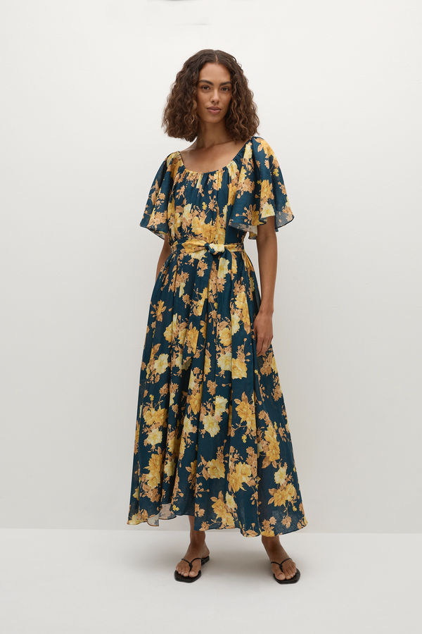 Belen Maxi Dress Nora Floral Navy - Final Sale