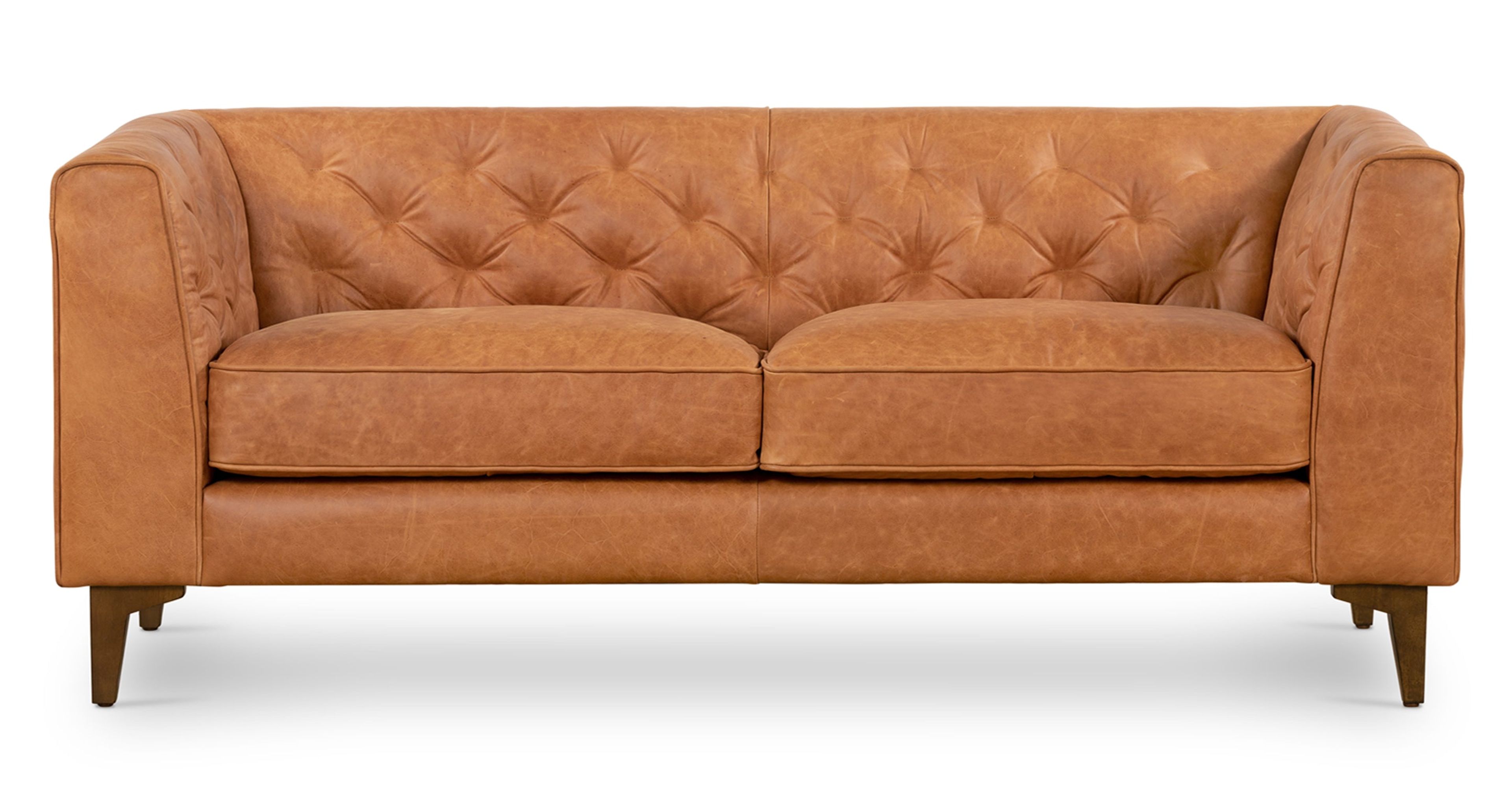 Essex 74" Apartment Sofa - Tan Leather
