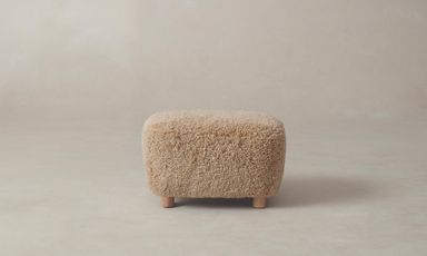 The Perry Ottoman - Shearling Toffee