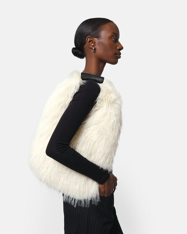 Colette Fringe Fur Bag