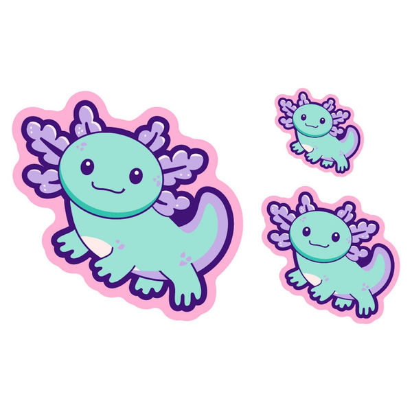 Axolotl Waterproof Stickers