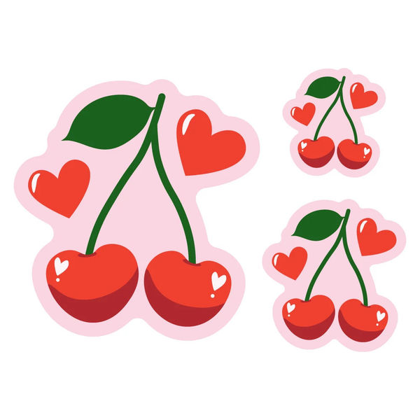 Cherries Waterproof Stickers
