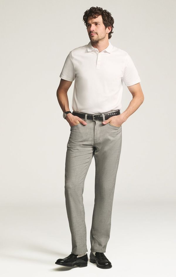 Charisma Relaxed Straight Pants in Grey Cross Twill