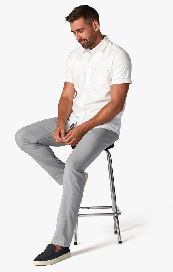 Verona Straight Leg Chino Pants In Grey High Flyer