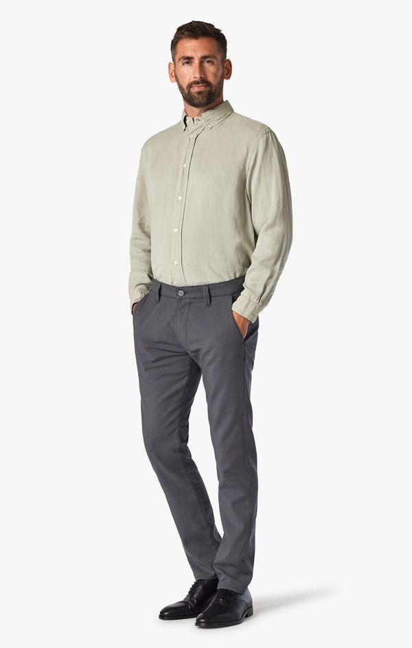 Verona Straight Leg Chino Pants In Iron High Flyer