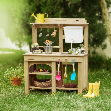 Tiny Land® DuoPlay Mud Kitchen - Real Working Faucet