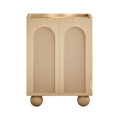 Plaisir II 24" Freestanding Bathroom Vanity Cabinet without Top in Natural Oak