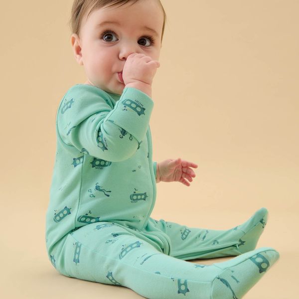 Submarine Sleep Clever Zip Baby Pajamas