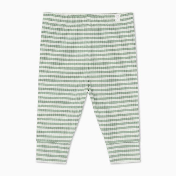 Sage Stripe Ribbed Leggings