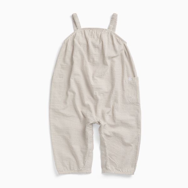 Striped Cotton Overalls