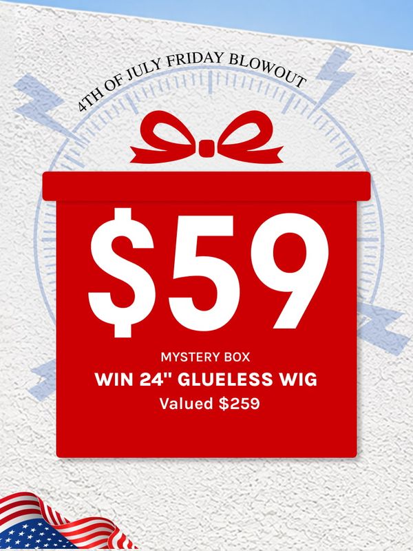 Klaiyi Mystery Box Only $59  Win 24" 13x4 Lace Front Wig Valued $259 Flash Sale
