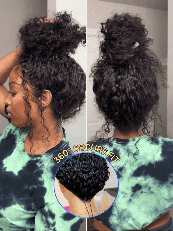 Klaiyi 360 Lace Water Wave Wig Pre-Everything  With Invisi Drawstring