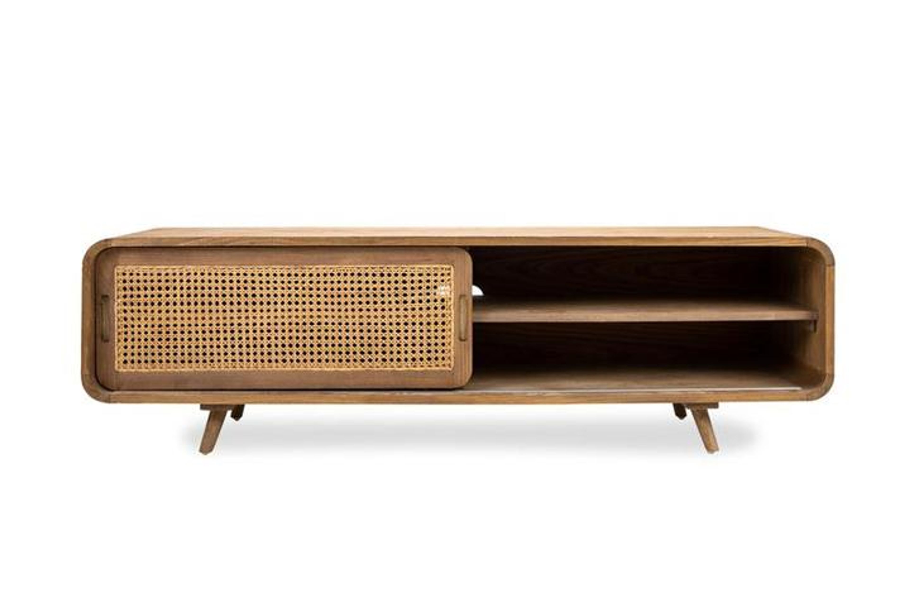 Mombasa TV Cabinet: Modern Solid Wood Media Console