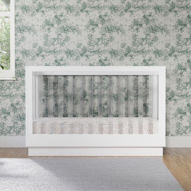 Harlow Acrylic 3-in-1 Convertible Crib with Toddler Bed Conversion Kit