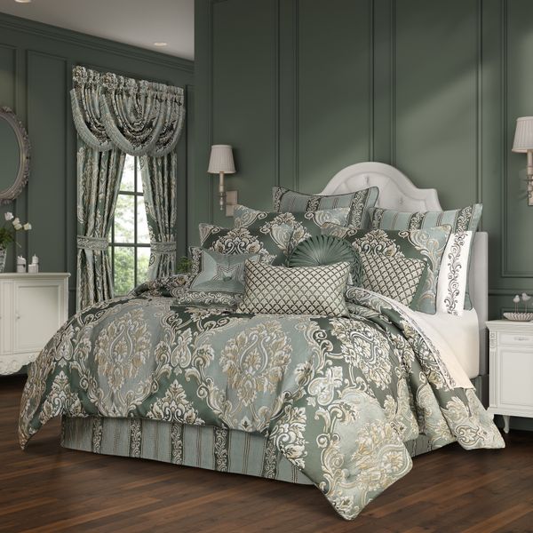 Alina Dusty Teal 4 Piece Comforter Set