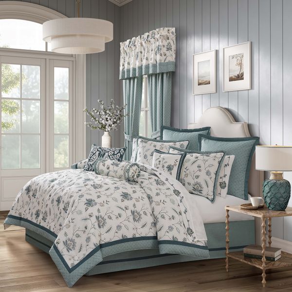 Blossom View Teal 4 Piece Comforter Set