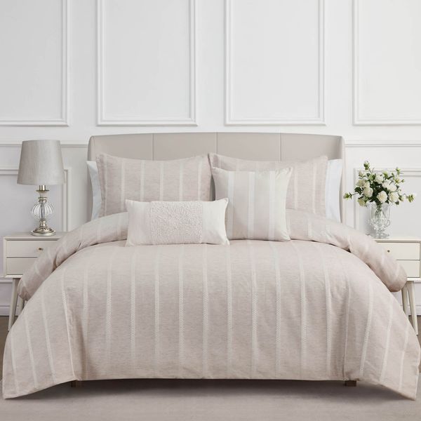 Demeter Oatmeal 3 Piece Comforter Set