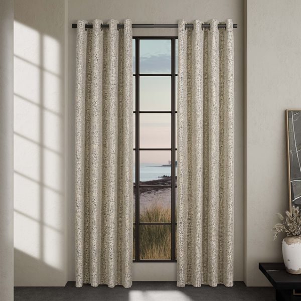 Habitat Pewter Grommet Panel Pair